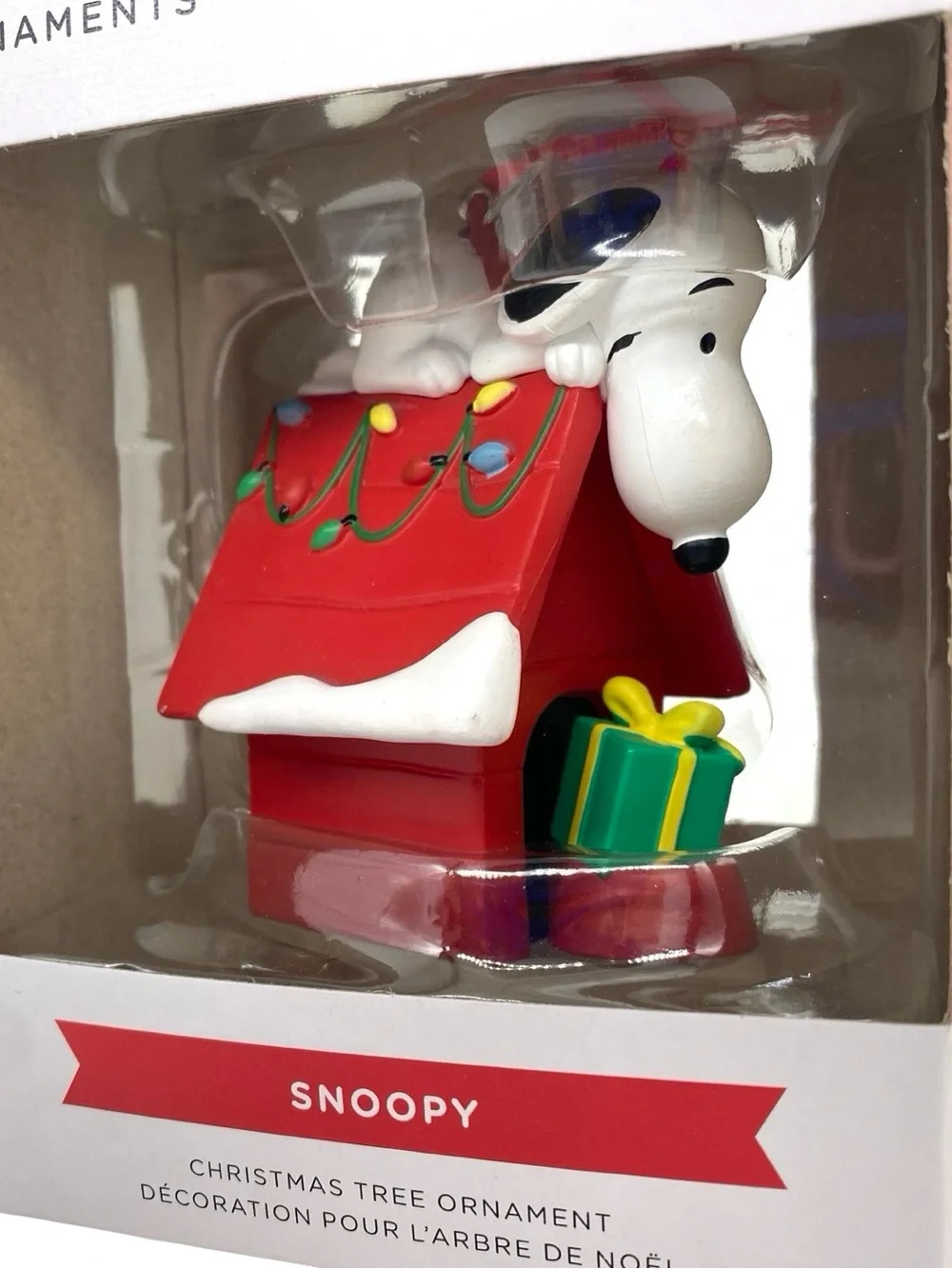 Hallmark Peanuts Snoopy on Doghouse Christmas Ornament New